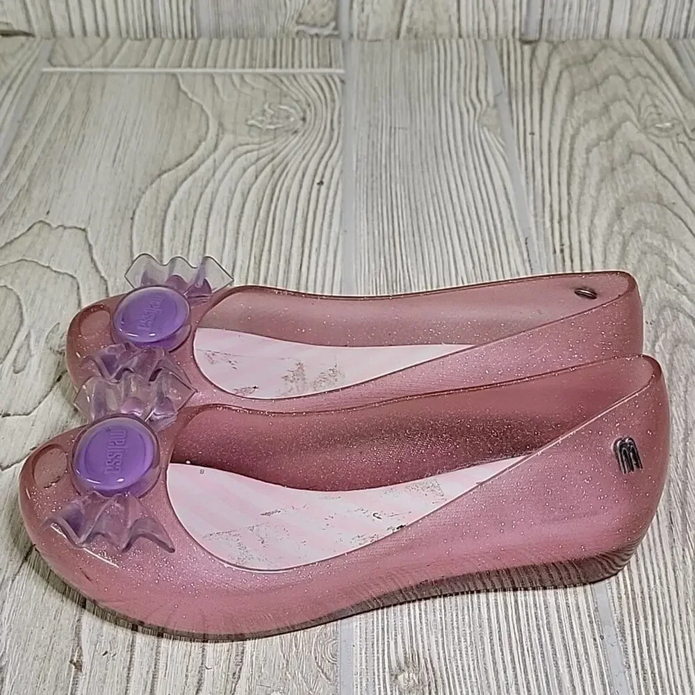 Mel Melissa Ultragirl Trick or Treat Glitter Jelly Flats Kids Size 12